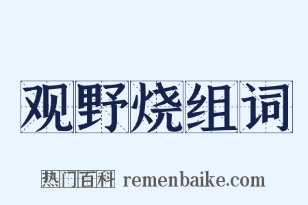 观野烧组词是什么意思的图片